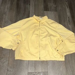 Vintage LL Bean made in USA mellow yellow casual golf jacket XLT